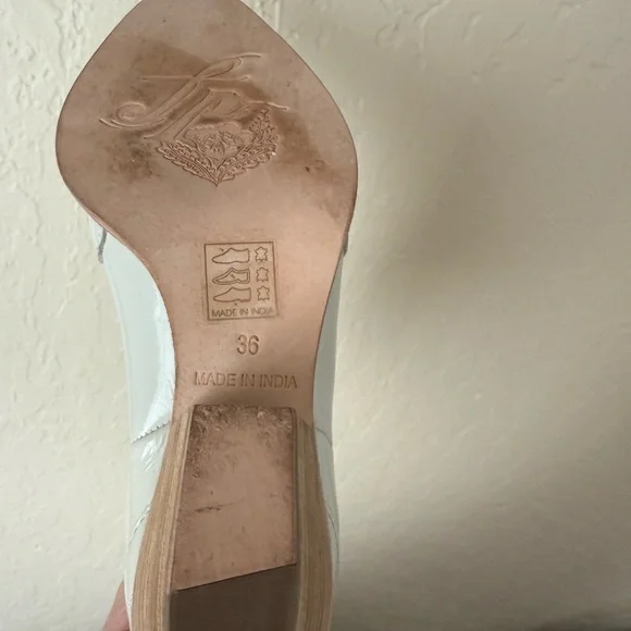 Free People Paten leather Ivory Leather Ankle Boots - Picture 3 of 4